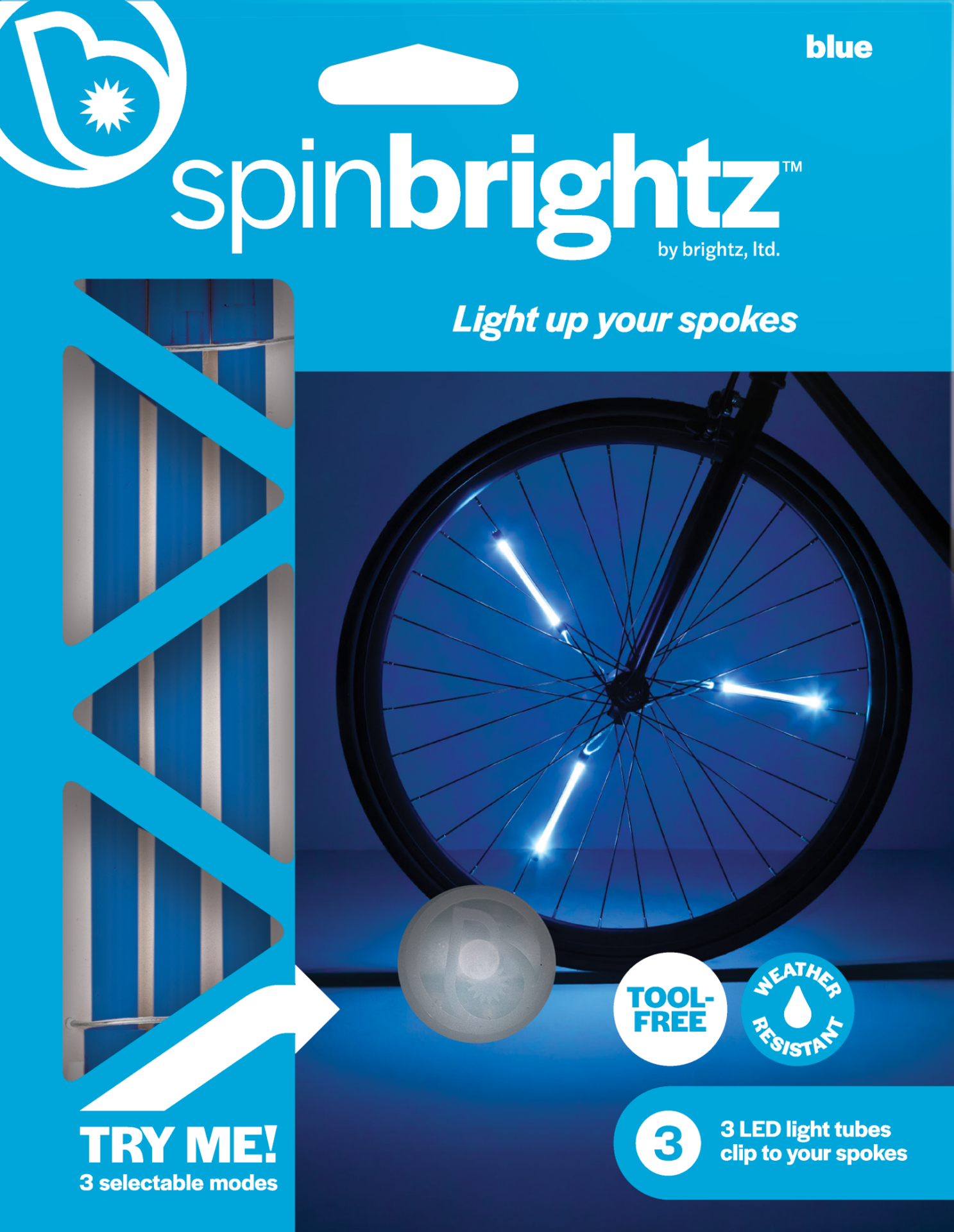 slide 4 of 5, Brightz SpinBrightz LED Bicycle Wheel Spoke Lights, 1 ct