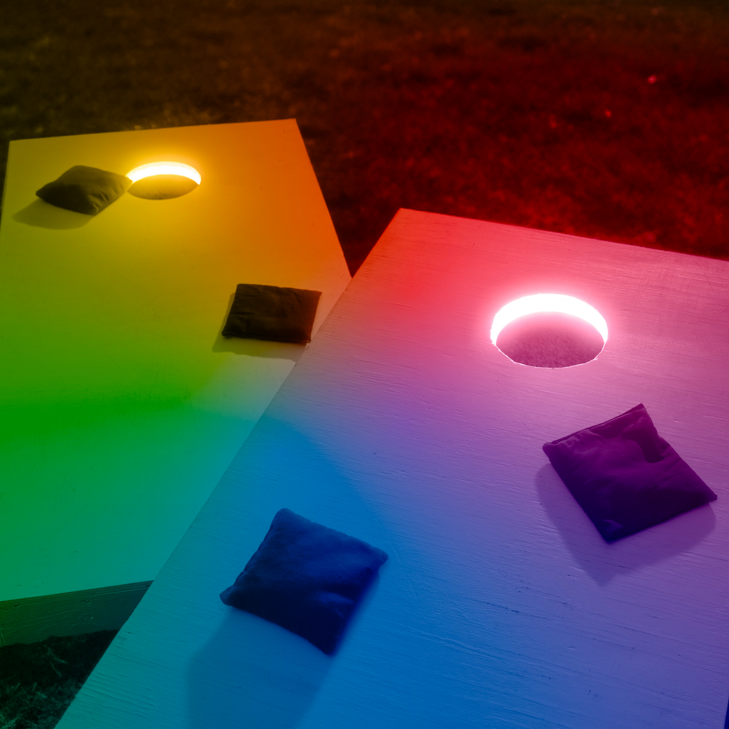 slide 4 of 5, BRIGHTZ Cornhole Ring Light - Color Select - 2 Pack - Pick Team Colors! - For 2 Cornhole Boards, 2 ct