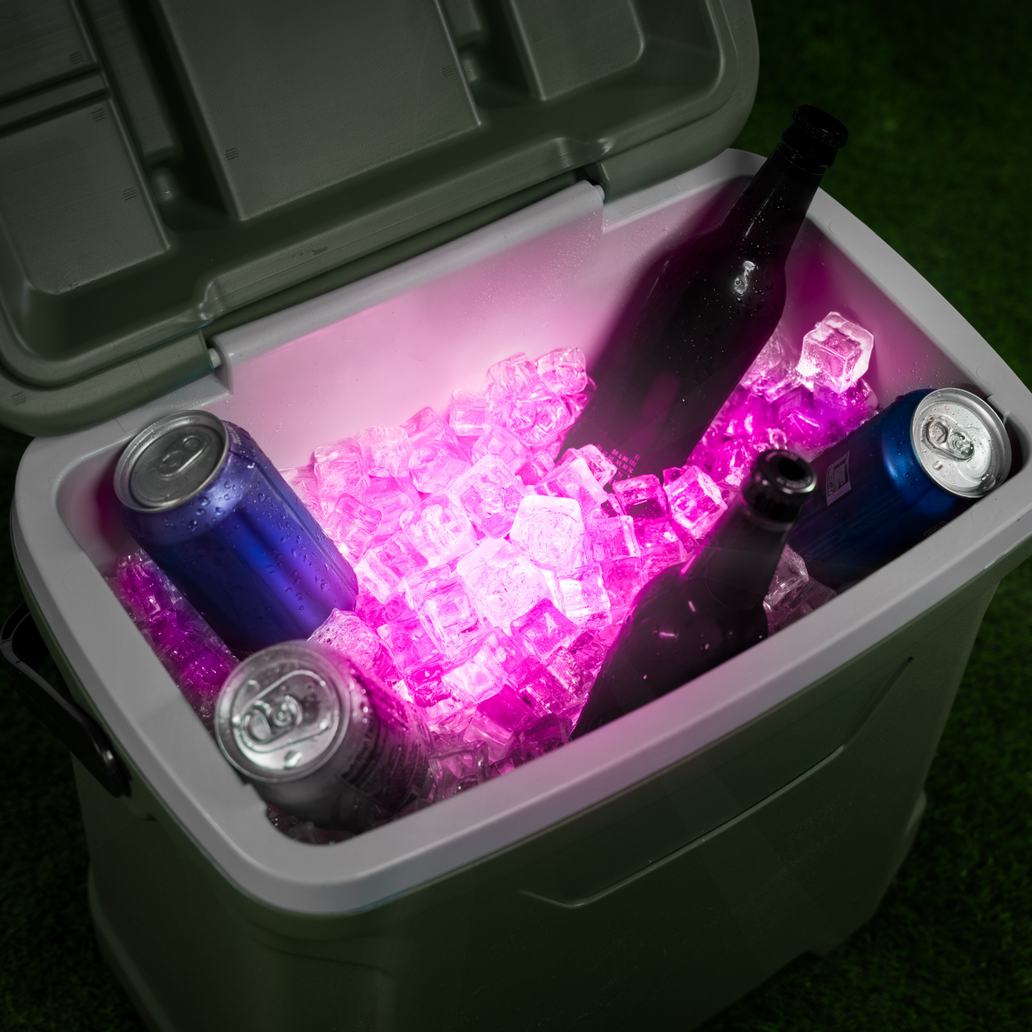 slide 5 of 8, BRIGHTZ LED Cooler Puck Light Accessory with Remote - Color Changing or Solid Color Features - Waterproof - Submerges to Light Up Cooler, 1 ct