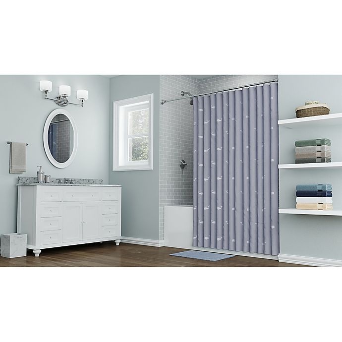 slide 2 of 2, Lamont Home Moby Shower Curtain - Grey, 72 in x 72 in