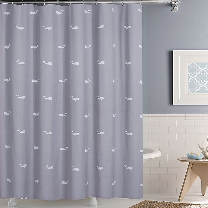 slide 1 of 2, Lamont Home Moby Shower Curtain - Grey, 72 in x 72 in