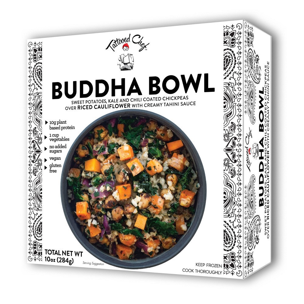 slide 4 of 7, Tattooed Chef Vegan Frozen Buddha Bowl - 10oz, 10 oz