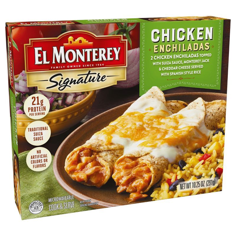 slide 3 of 10, El Monterey Signatures Frozen Chicken Enchiladas - 10.25oz, 10.25 oz