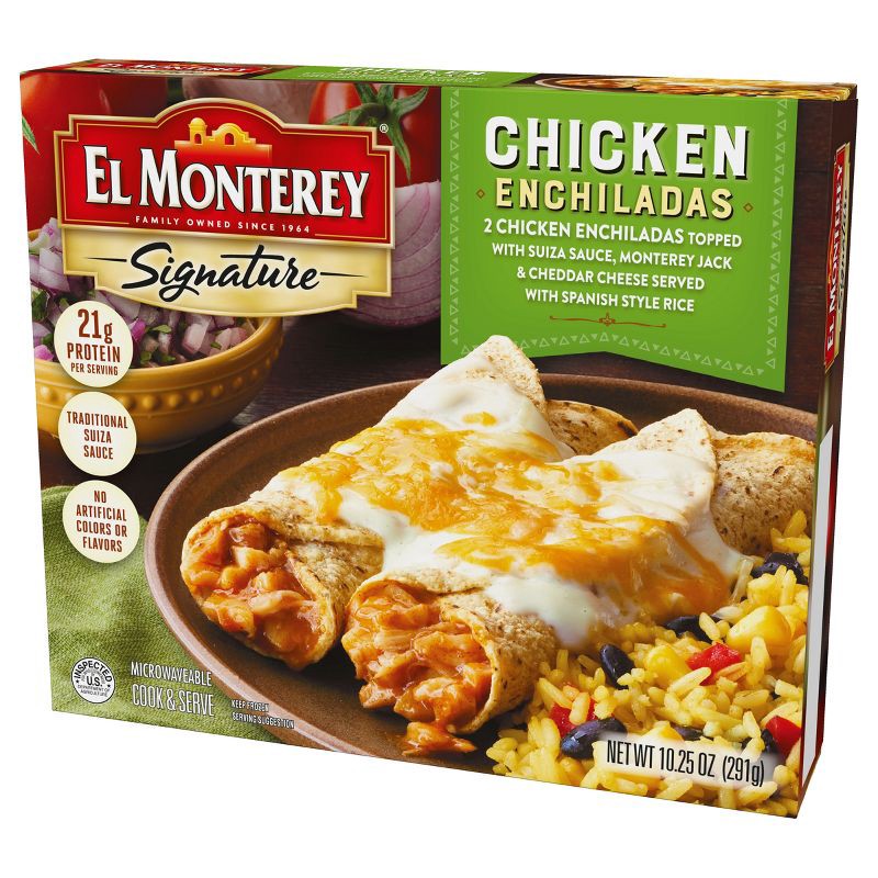 slide 4 of 10, El Monterey Signatures Frozen Chicken Enchiladas - 10.25oz, 10.25 oz