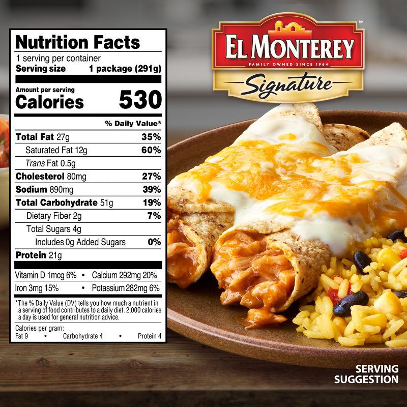 slide 10 of 10, El Monterey Signatures Frozen Chicken Enchiladas - 10.25oz, 10.25 oz