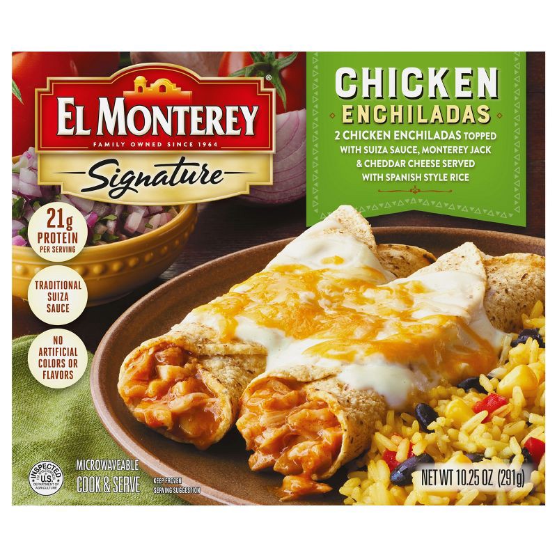 slide 1 of 10, El Monterey Signatures Frozen Chicken Enchiladas - 10.25oz, 10.25 oz