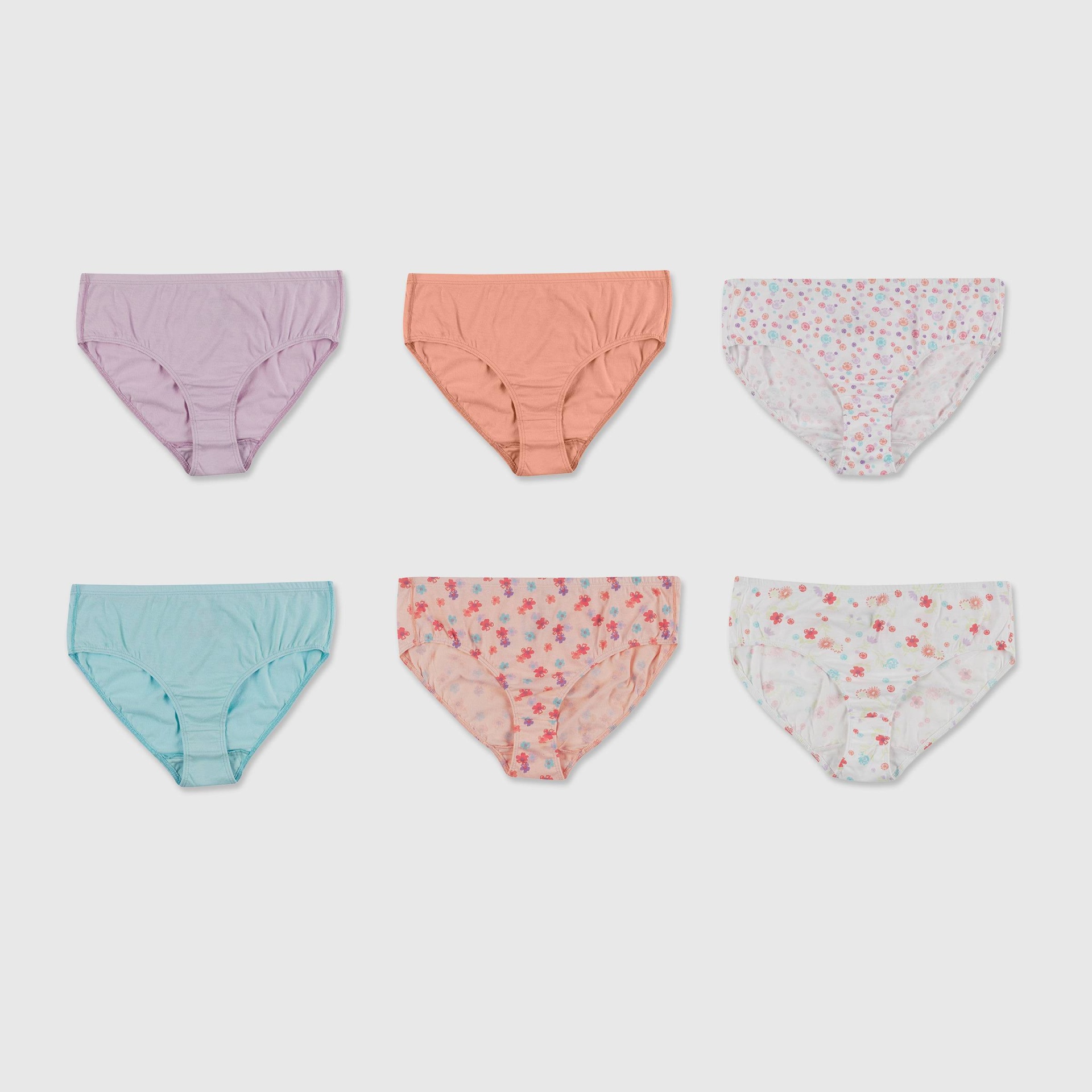 slide 1 of 2, Hanes Girls' 6pk Pure Comfort Briefs - Colors Vary 6, 6 ct