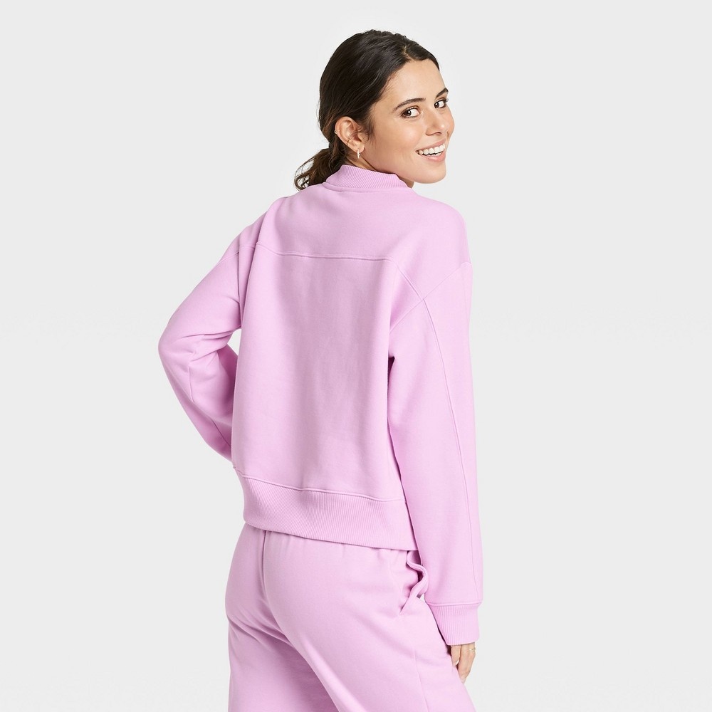 slide 2 of 3, Women's Sweatshirt - A New Day Light Pink M, 1 ct
