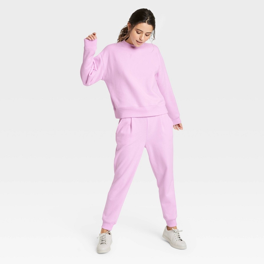 slide 3 of 3, Women's Sweatshirt - A New Day Light Pink XXL, 1 ct