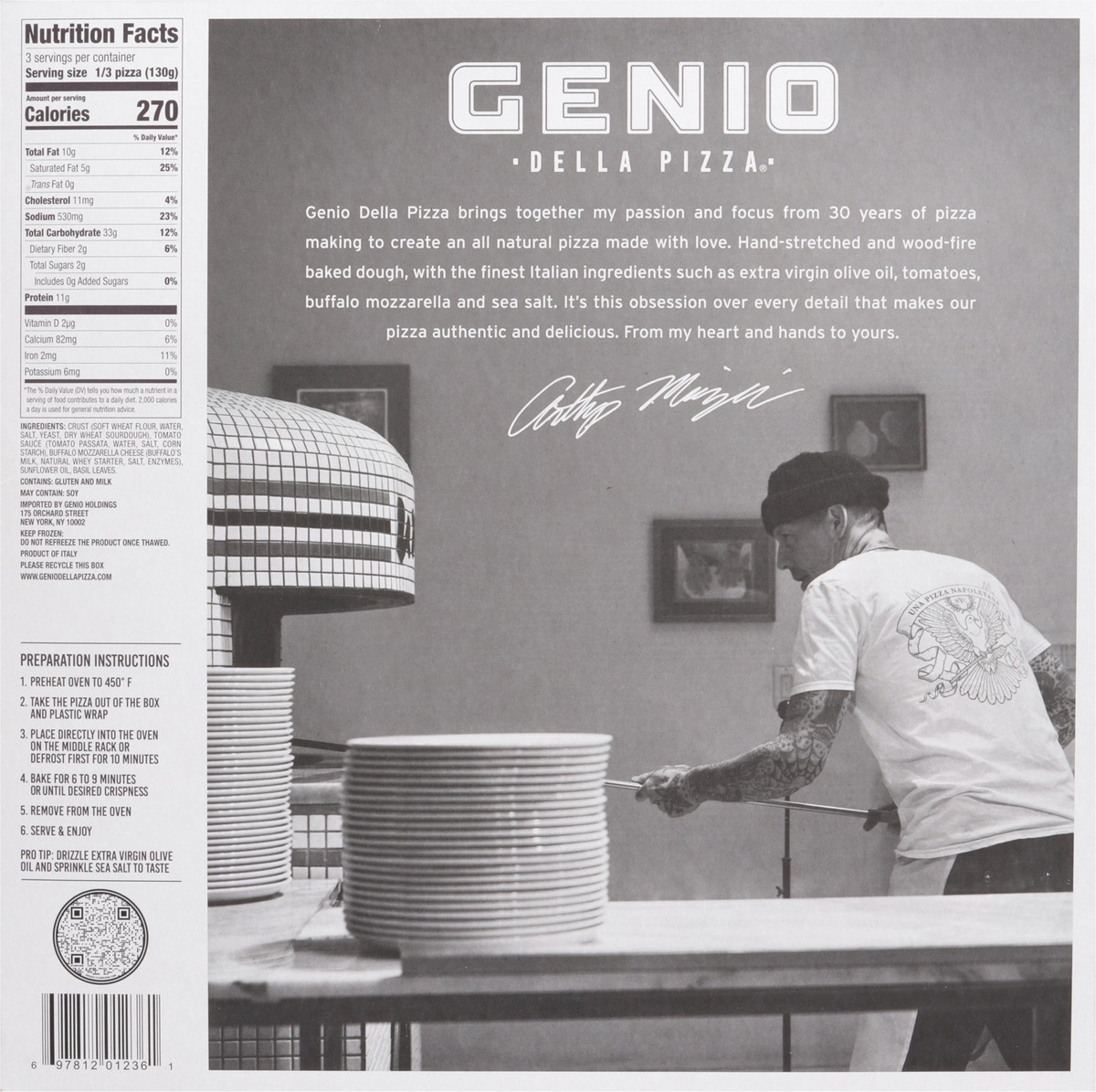 slide 6 of 14, Genio Della Pizza Margherita Pizza 13.8 oz, 11 oz