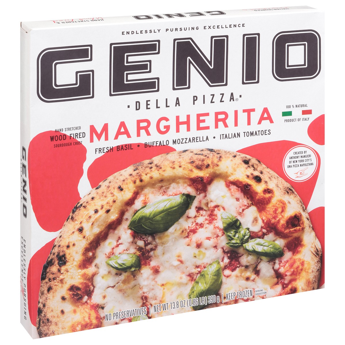 slide 9 of 14, Genio Della Pizza Margherita Pizza 13.8 oz, 11 oz