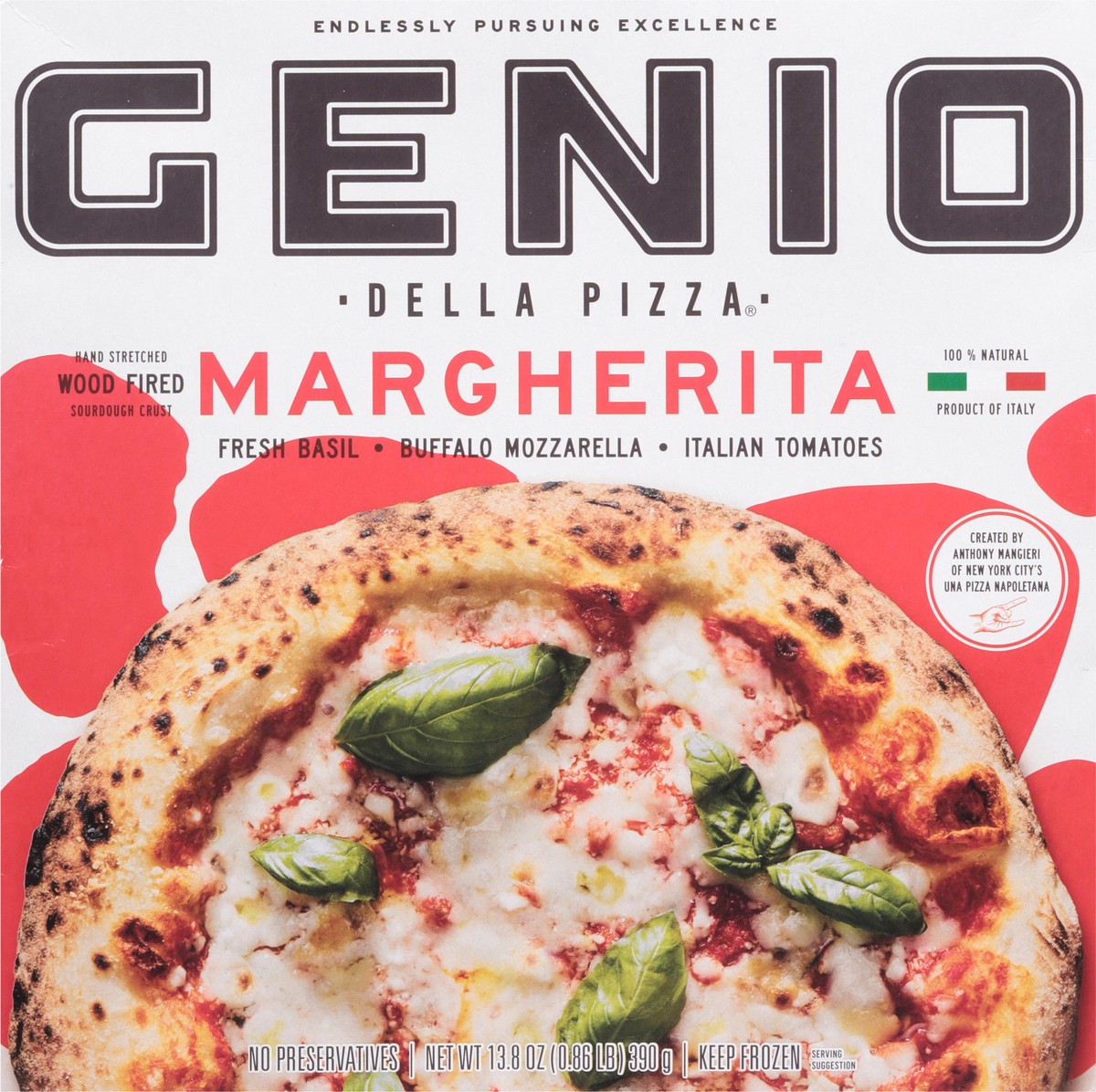 slide 14 of 14, Genio Della Pizza Margherita Pizza 13.8 oz, 11 oz
