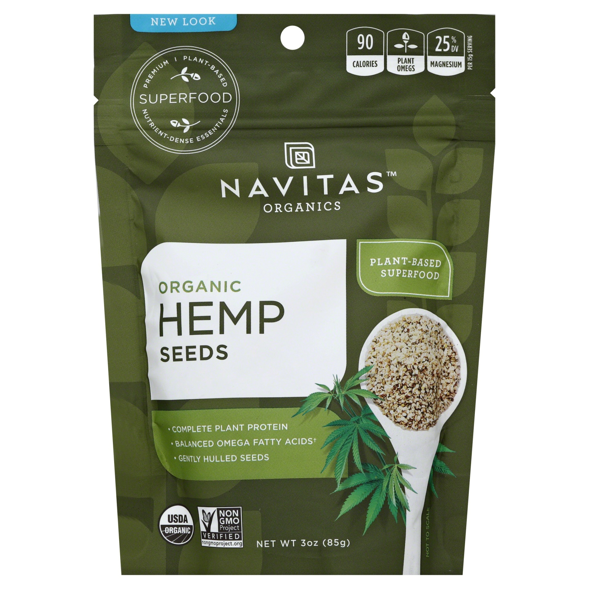 slide 1 of 1, Navitas Naturals Hemp Seeds, 3 oz