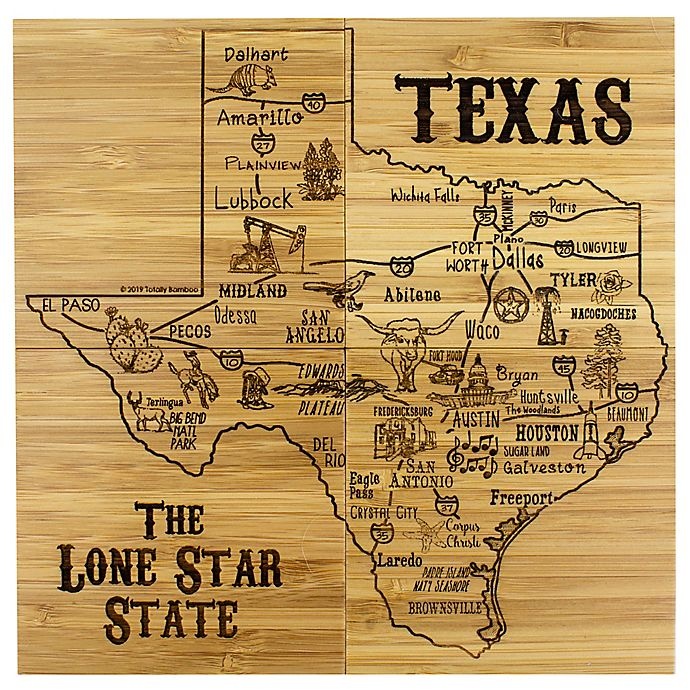 slide 2 of 2, Totally Bamboo Texas Puzzle Coaster Set, 1 ct