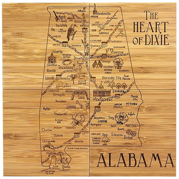 slide 2 of 2, Totally Bamboo Alabama Puzzle Coaster Set, 5 ct