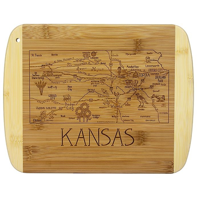 slide 1 of 1, Totally Bamboo Kansas Slice of Life Cutting Board, 1 ct