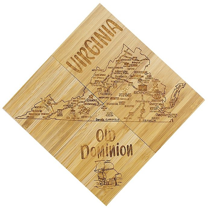 slide 2 of 2, Totally Bamboo Virginia Puzzle Coaster Set, 1 ct