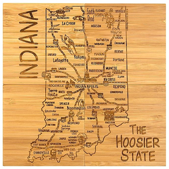 slide 2 of 2, Totally Bamboo Indiana Puzzle Coaster Set, 5 ct