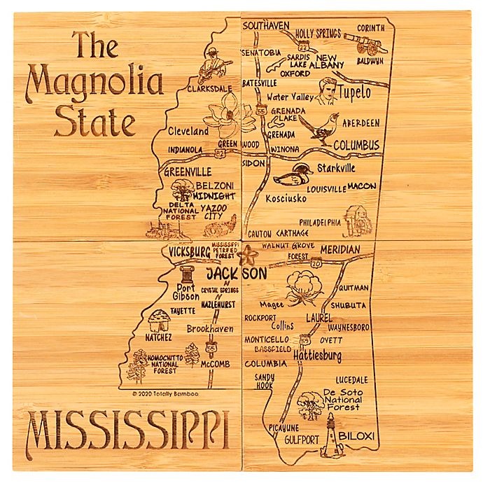 slide 2 of 2, Totally Bamboo Mississippi Puzzle Coaster Set, 5 ct