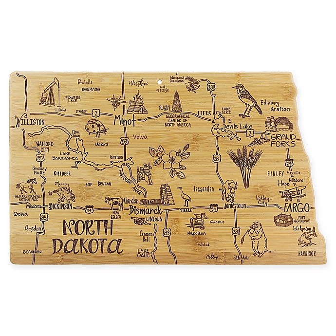 slide 1 of 1, Totally Bamboo North Dakota Destination Cutting Board, 1 ct