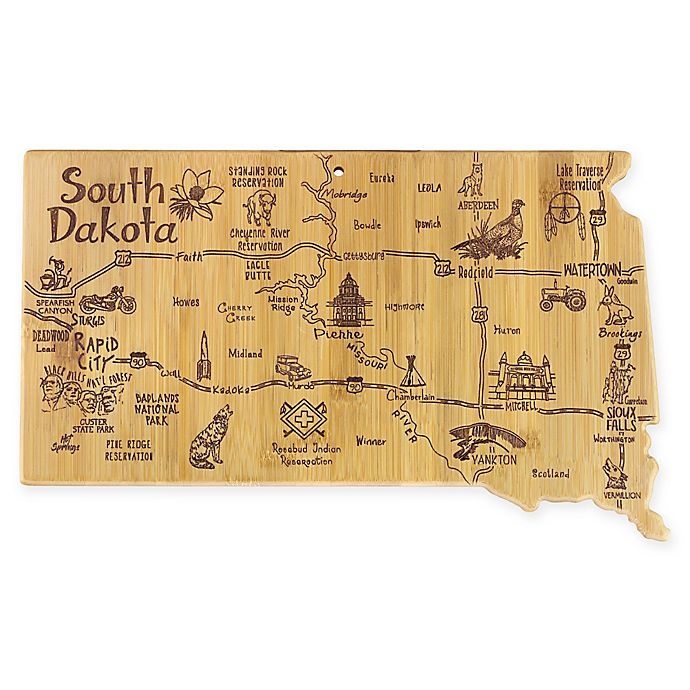 slide 1 of 1, Totally Bamboo South Dakota Destination Cutting Board, 1 ct