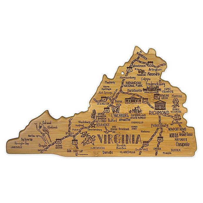 slide 1 of 1, Totally Bamboo Virginia Destination Cutting Board, 