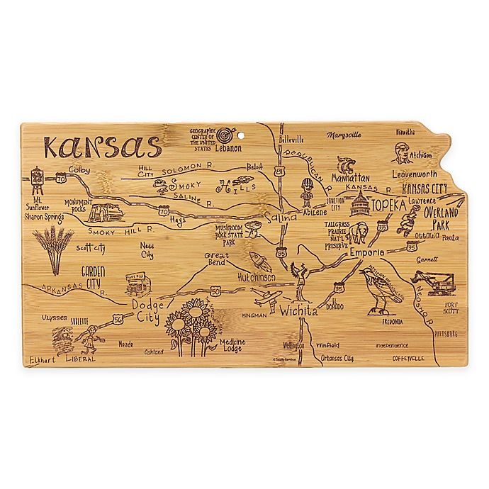 slide 1 of 1, Totally Bamboo Kansas Destination Cutting Board, 1 ct