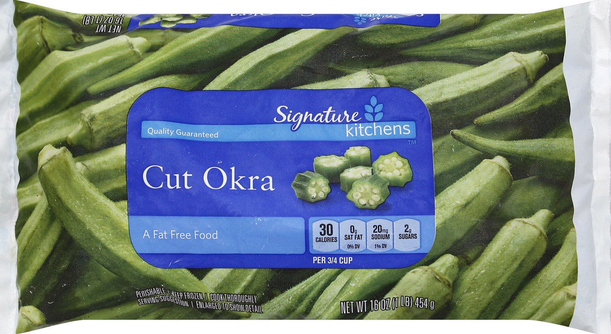 slide 5 of 5, Signature Select Okra 16 oz, 16 oz