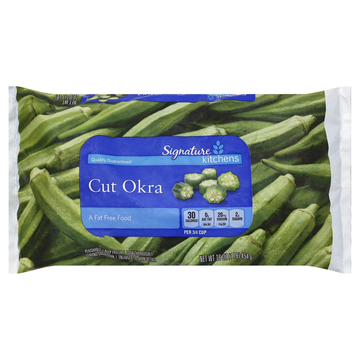 slide 1 of 5, Signature Select Okra 16 oz, 16 oz