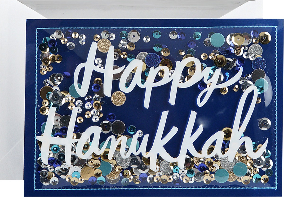 slide 2 of 4, Hallmark Signature Hanukkah Card (Happy Hanukkah Confetti) No. 39, 1 ct