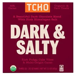 Tcho Dark & Salty Dark Choc Bar - 2.5 OZ