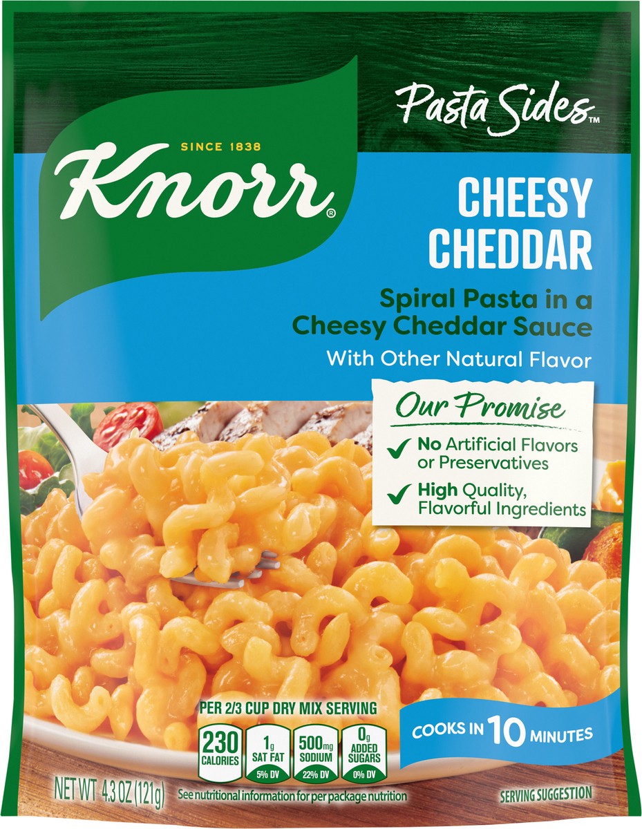 slide 2 of 3, Knorr Pasta Sides Cheesy Cheddar Rotini, 4.3 oz, 4.3 oz