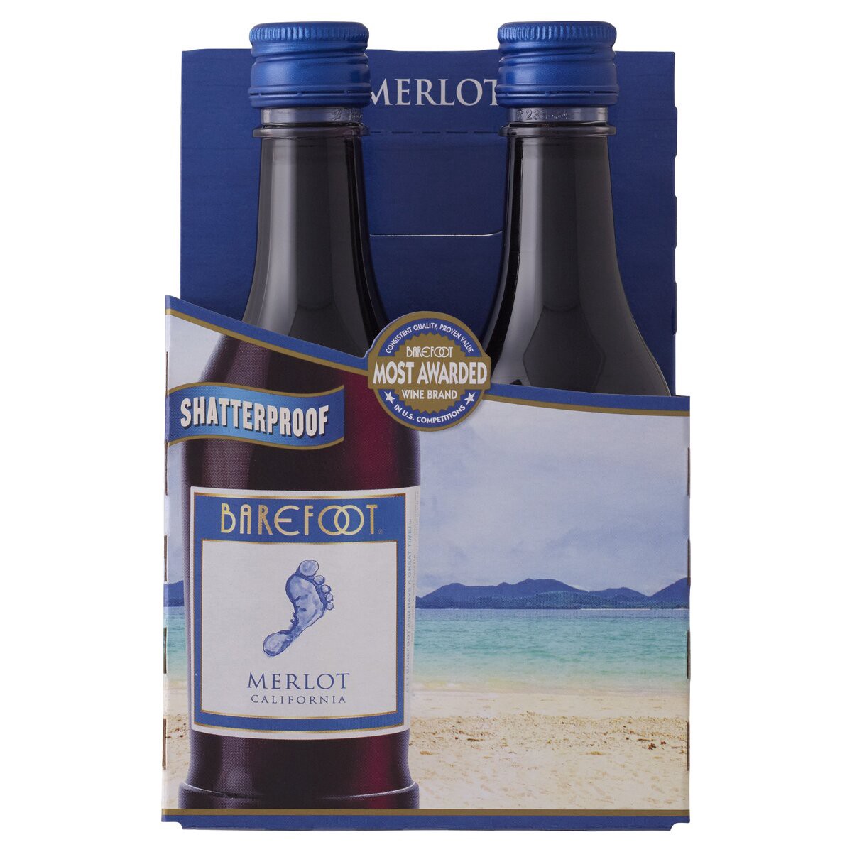 slide 1 of 3, Barefoot Red Wine, 4 ct; 187 ml