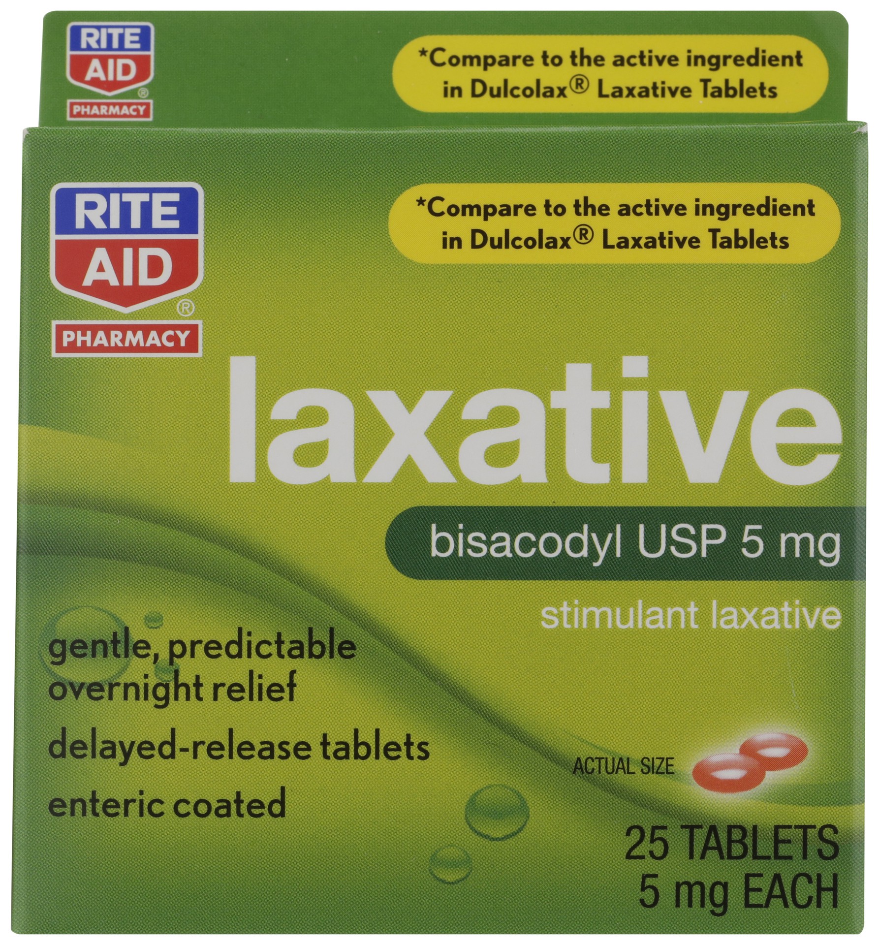 slide 1 of 2, Rite Aid Ra Laxative Bisc Tab, 25 ct