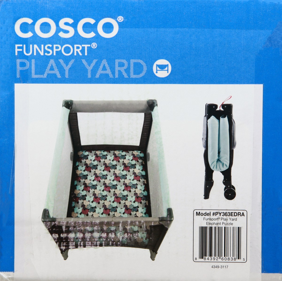 slide 4 of 11, Cosco Funsport Elephant Puzzle Play Yard 1 ea, 1 ea