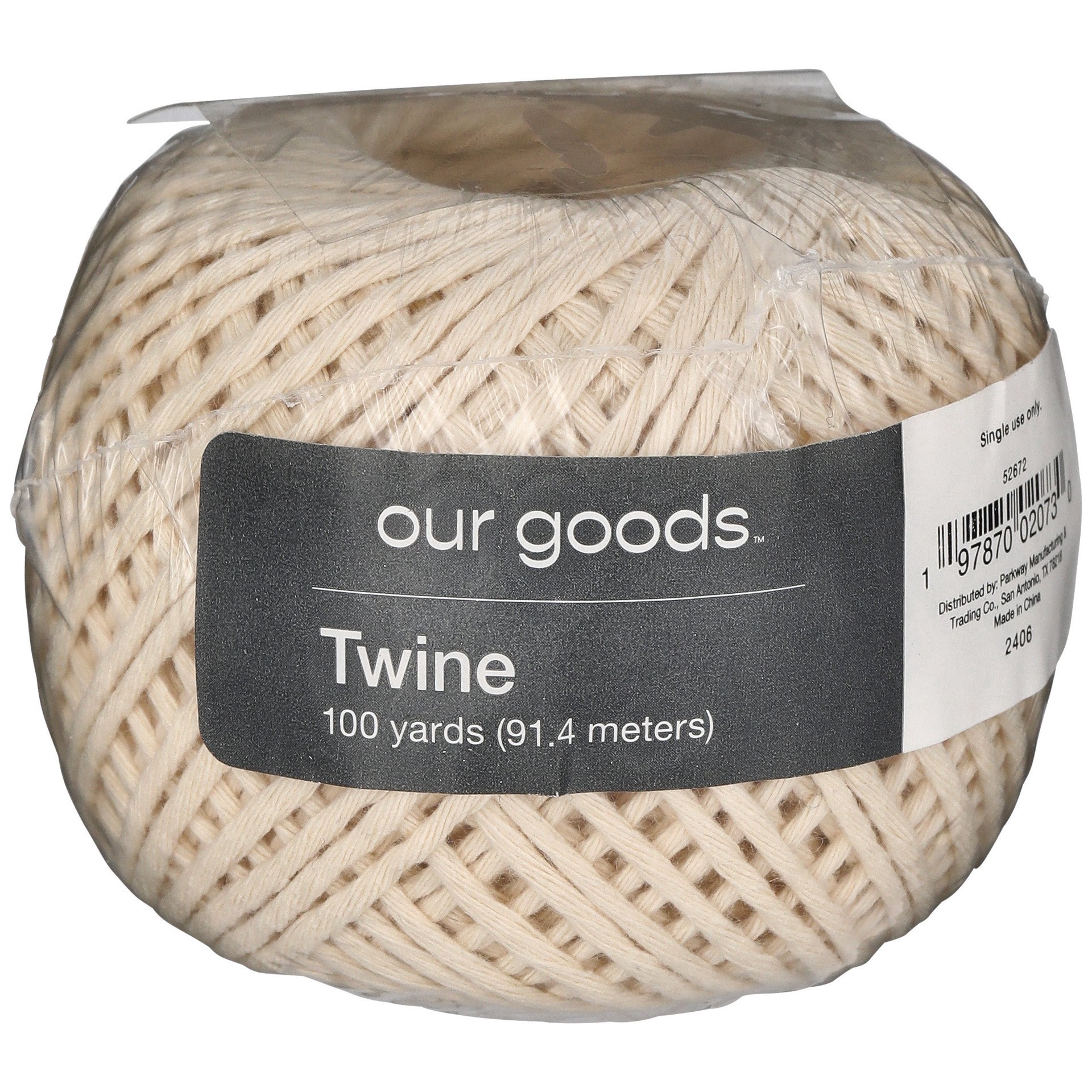 slide 1 of 1, our goods Ball of Twine, 100 yd