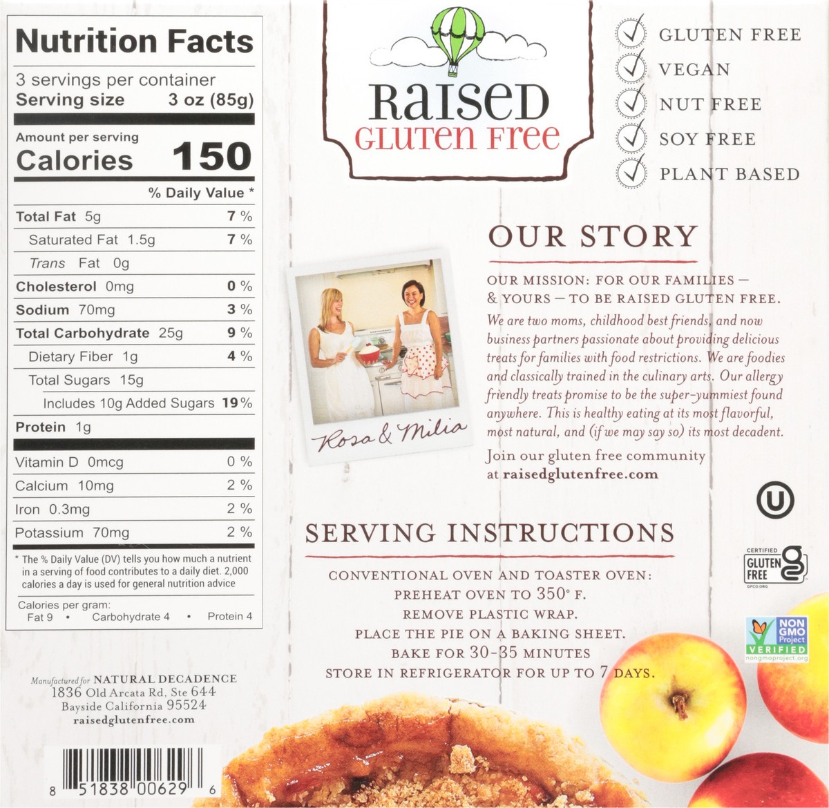 slide 6 of 13, Raised Gluten Free Dutch Apple Pie 9 oz, 9 oz