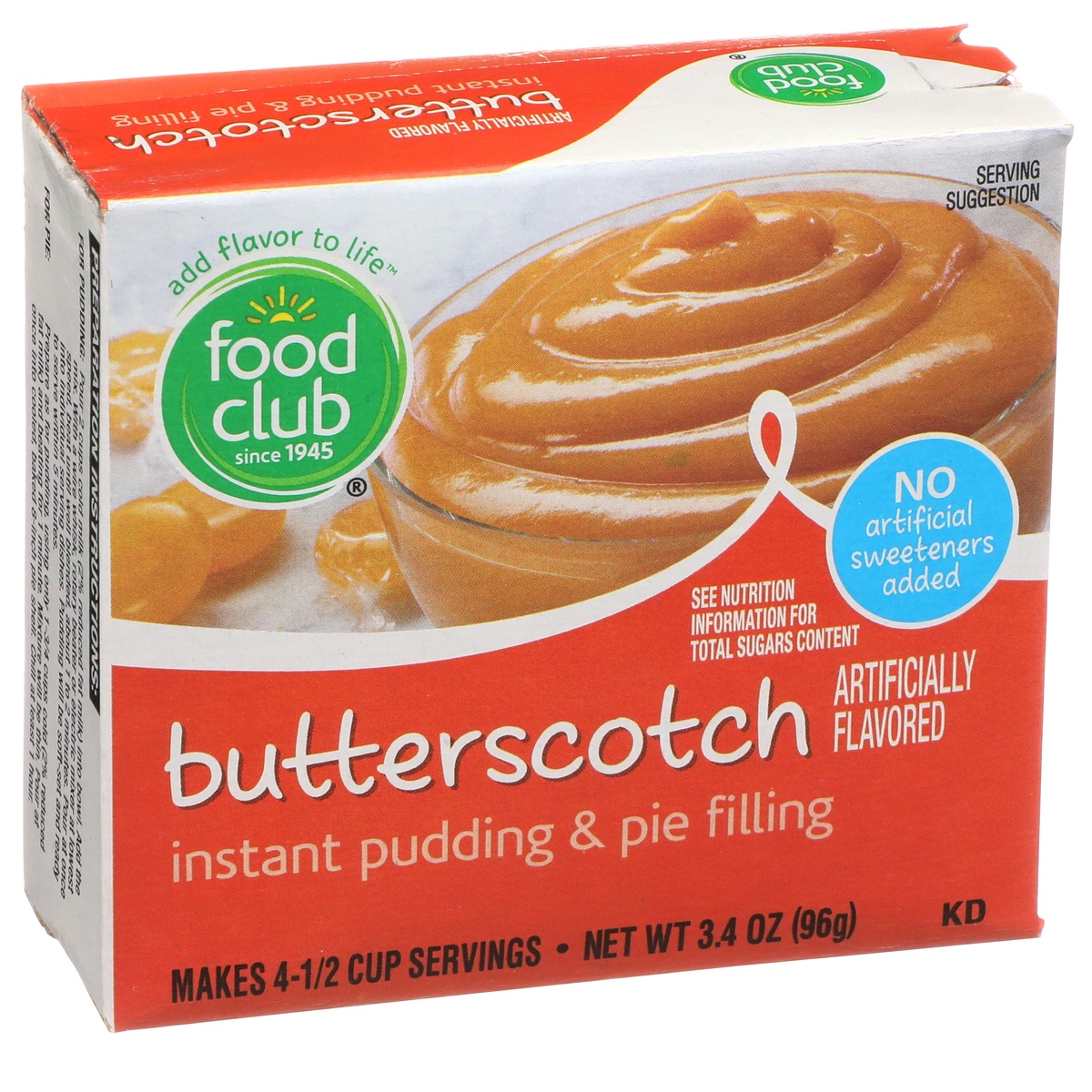 slide 2 of 10, Food Club Butterscotch Instant Pudding & Pie Filling, 3.4 oz