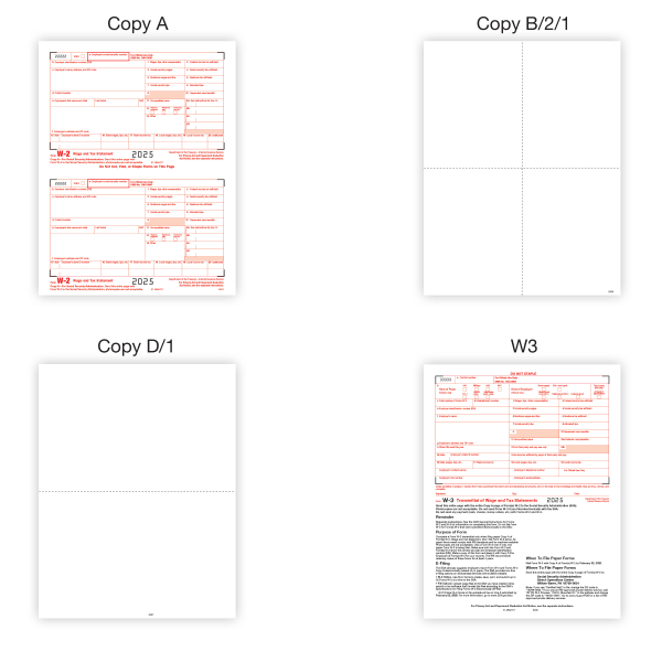 slide 6 of 6, Office Depot® W-2/1099 Laser Form Sets With Envelopes And Software, 6-Part/4-Part, 8-1/2"" x 11"", Pack Of 50 Form Sets, 1202325, 1 ct