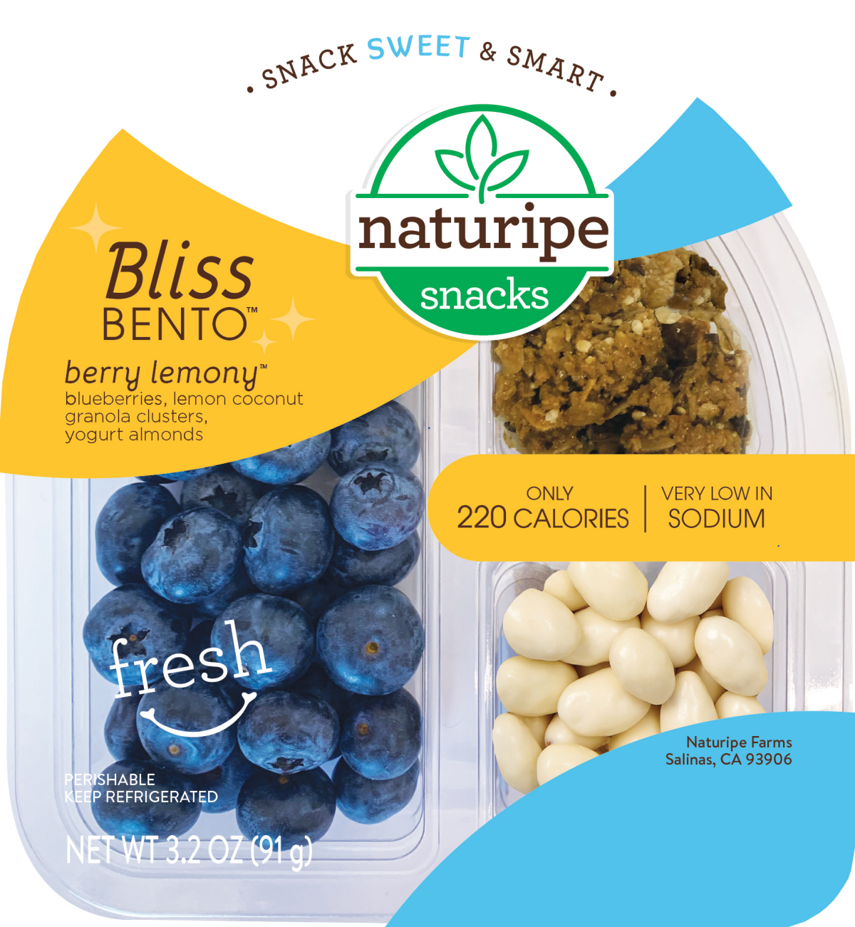 slide 1 of 1, Naturipe Bliss Bento Berry Lemony, 3.2 oz, 3.2 oz