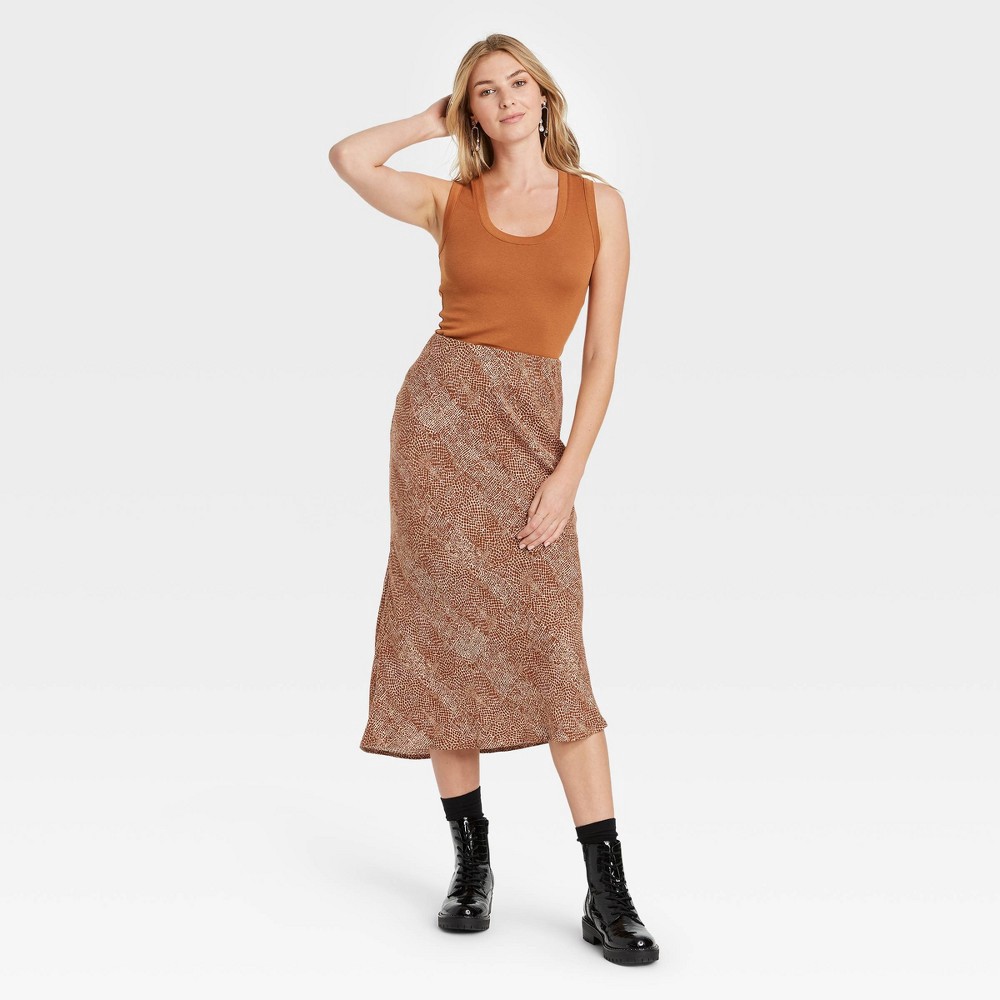 slide 3 of 3, Women's Slim Fit Tank Top - A New Day Brown S, 1 ct