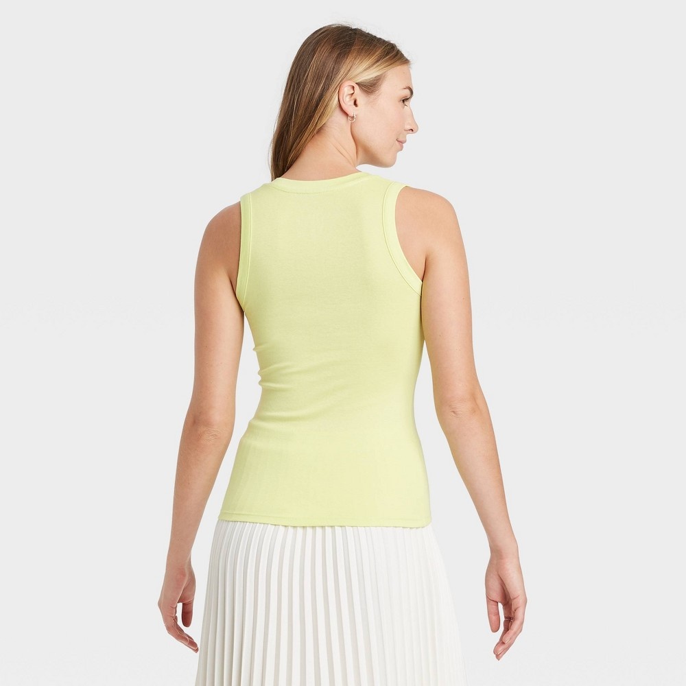 slide 2 of 3, Women's Slim Fit Tank Top - A New Day Light Green XS, 1 ct