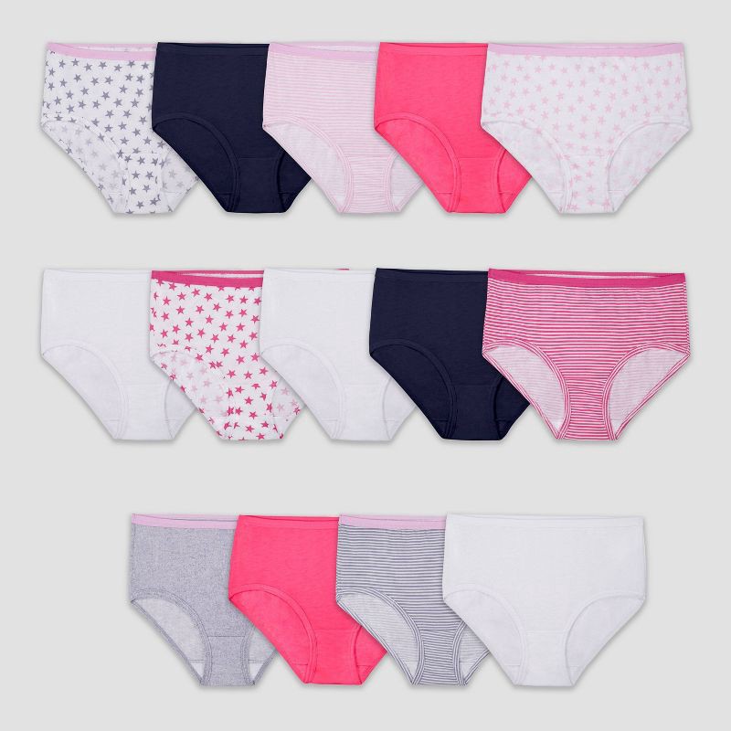 slide 1 of 5, Fruit of the Loom Girls' 14pk Classic Briefs - Colors May Vary 8, 14 ct