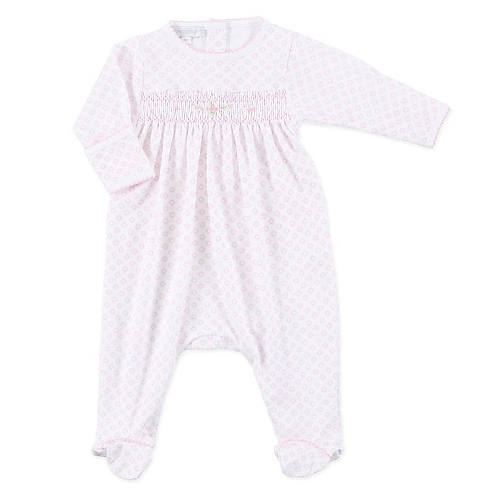 slide 1 of 1, Magnolia Baby Newborn Hope's Rose Smocked Footie - Pink, 1 ct