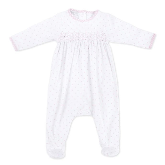 slide 1 of 1, Magnolia Baby Newborn Smocked Footie - Pink, 1 ct