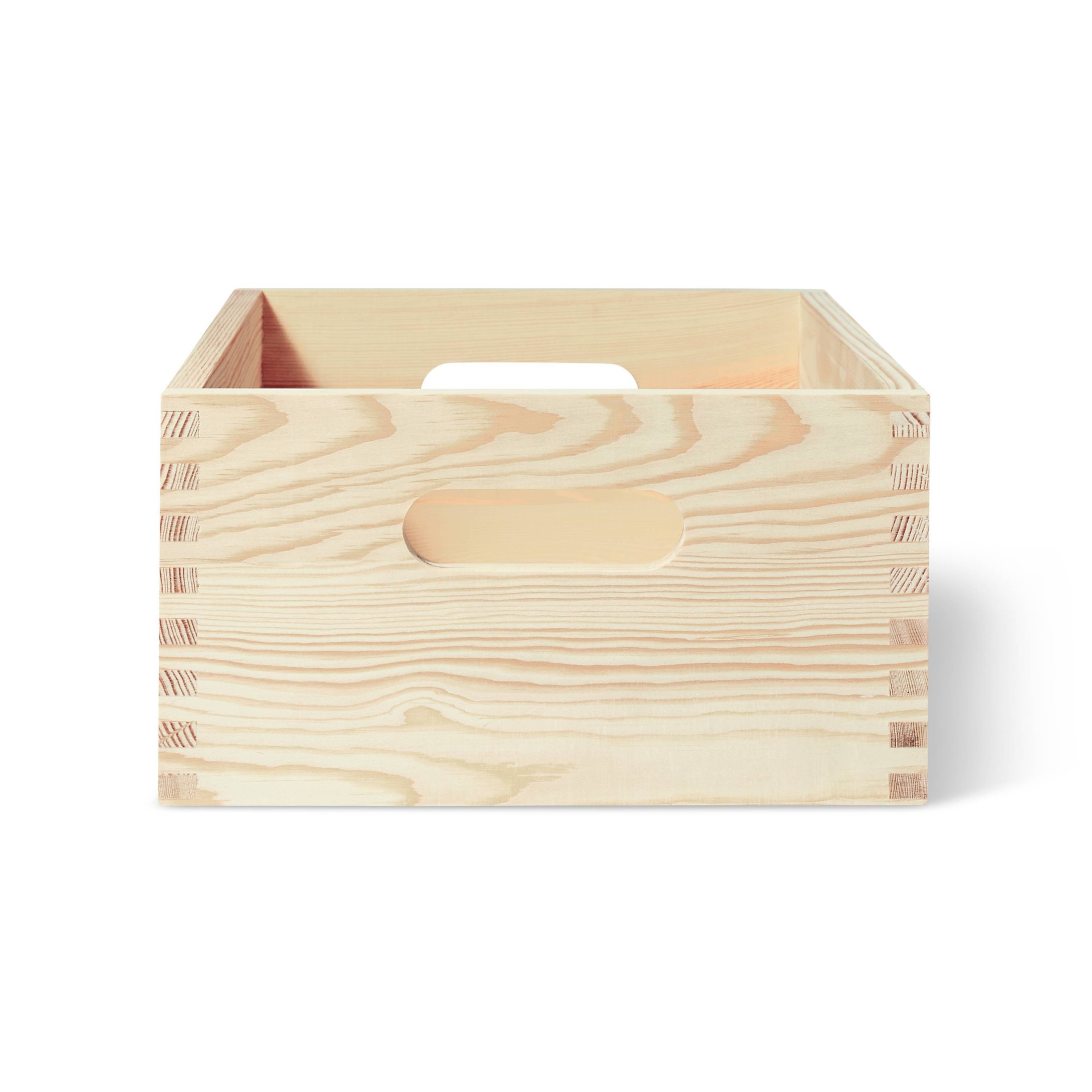 slide 1 of 3, Small Wood Crate - Mondo Llama, 1 ct