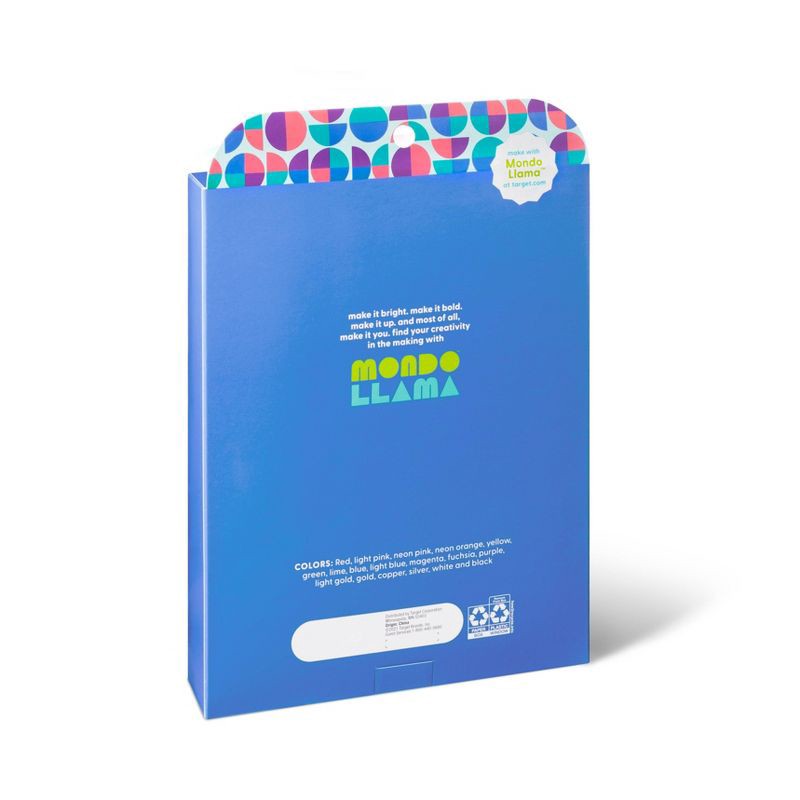 slide 3 of 4, 18ct Glitter Set - Mondo Llama™: Multicolor Craft Embellishments, Loose PET Material, 6+ Years, 18 Pieces, 18 ct