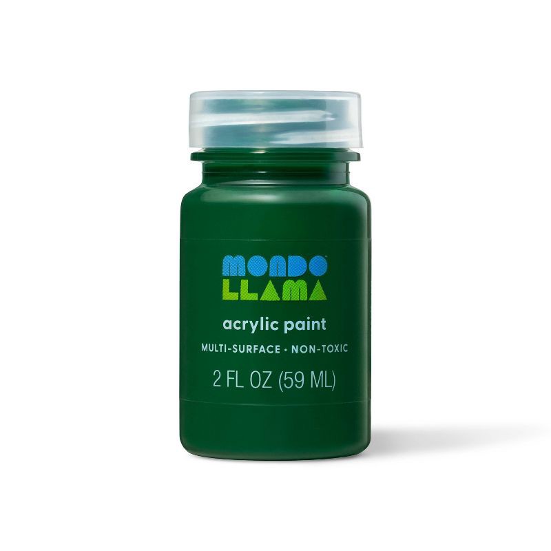 slide 1 of 3, 2 fl oz Satin Acrylic Paint Gray - Mondo Llama™: Multi-Surface, Non-Toxic, Water-Based Craft Paint, 2 fl oz