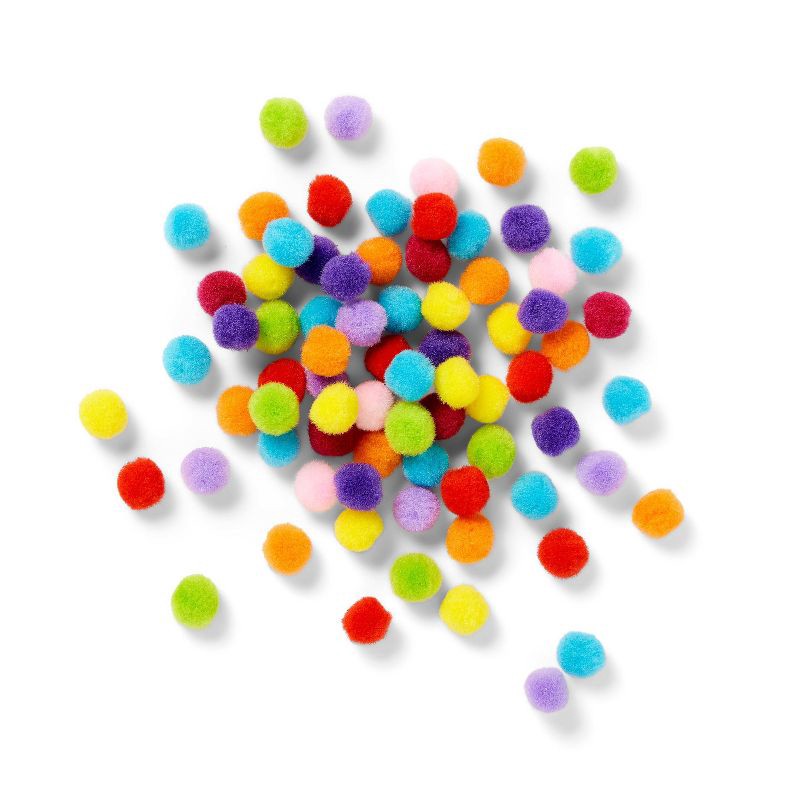 slide 2 of 3, 200ct Mini Pom-Poms - Mondo Llama™: Multicolor Craft Embellishments, Tiny Acrylic Poms, Ages 6+, 200 ct
