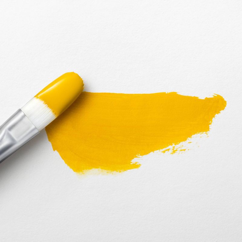 slide 3 of 3, 8 fl oz Satin Acrylic Paint Yellow - Mondo Llama™: Multi-Surface, Non-Toxic, Water-Based Craft Paint, 8 fl oz